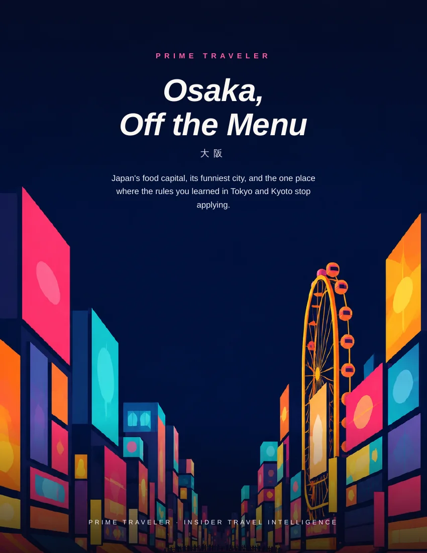 Cover of Osaka, Off the Menu